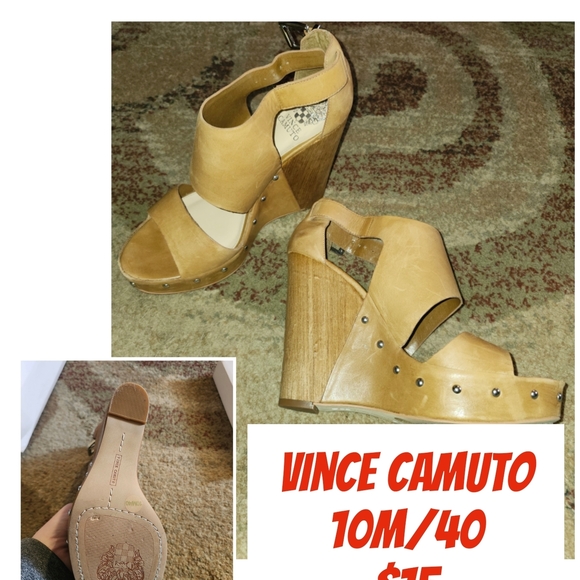 Vince Camuto Shoes - Vince Camuto Camel Wedge Sandals